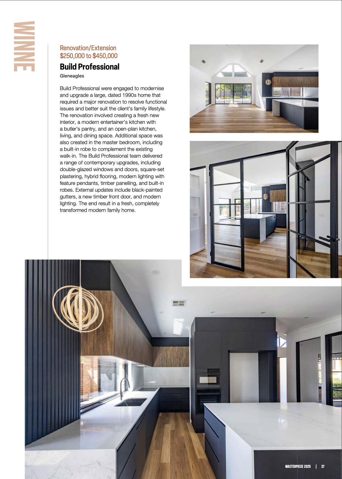 ACT Master Builders Building Excellence Awards Winner – Renovation / Extension $250,000 – $450,000